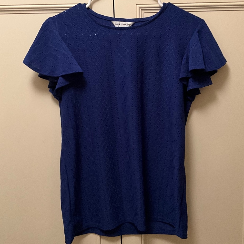 Blue Dress Blouse Size S